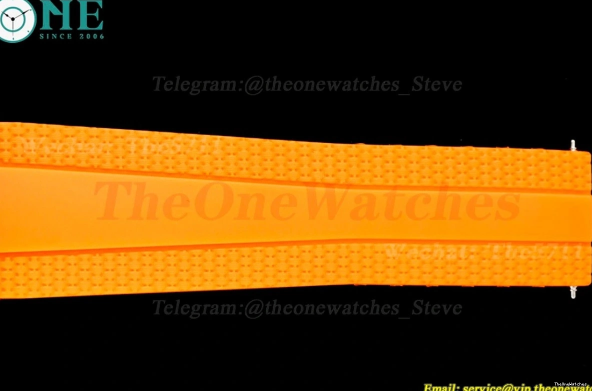 Rubber Colorful Orange A2824 Dial on TF SS RU Superocean 42mm Strap 0324